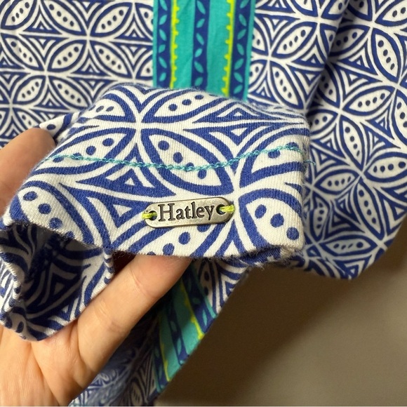 HATLEY Comfy Flowy 3/4 Sleeve Blue Printed Loungewear Nightgown Pajama Top - Picture 6 of 9